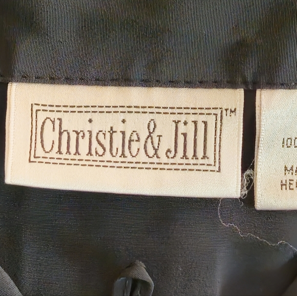 Christie & Jill Vintage Button Down With Faux Pearl Collar Attachment size 8 - Picture 10 of 10